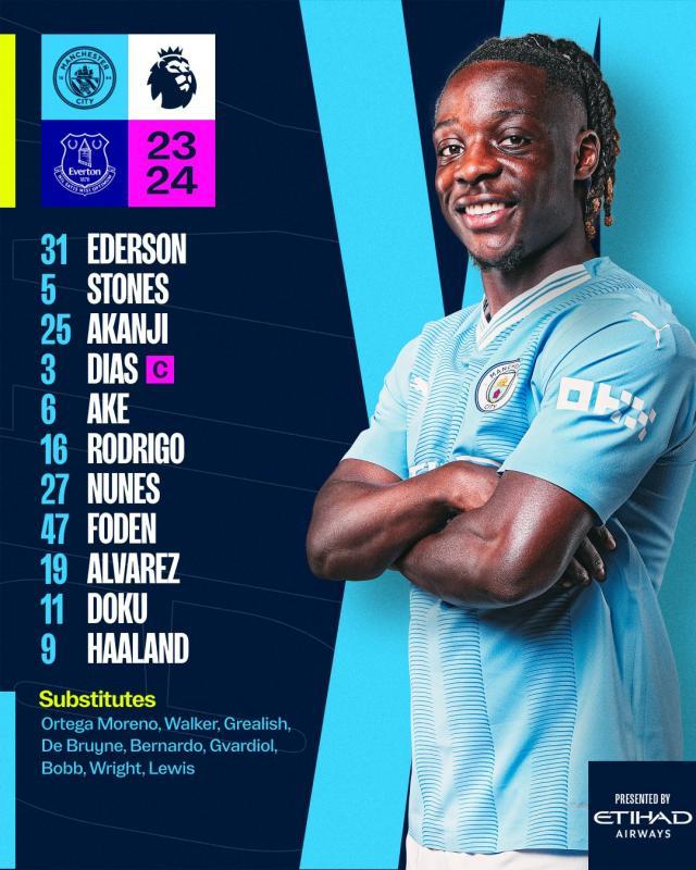 在线体育-【英超】哈兰德破荒双响，曼城2比0埃弗顿